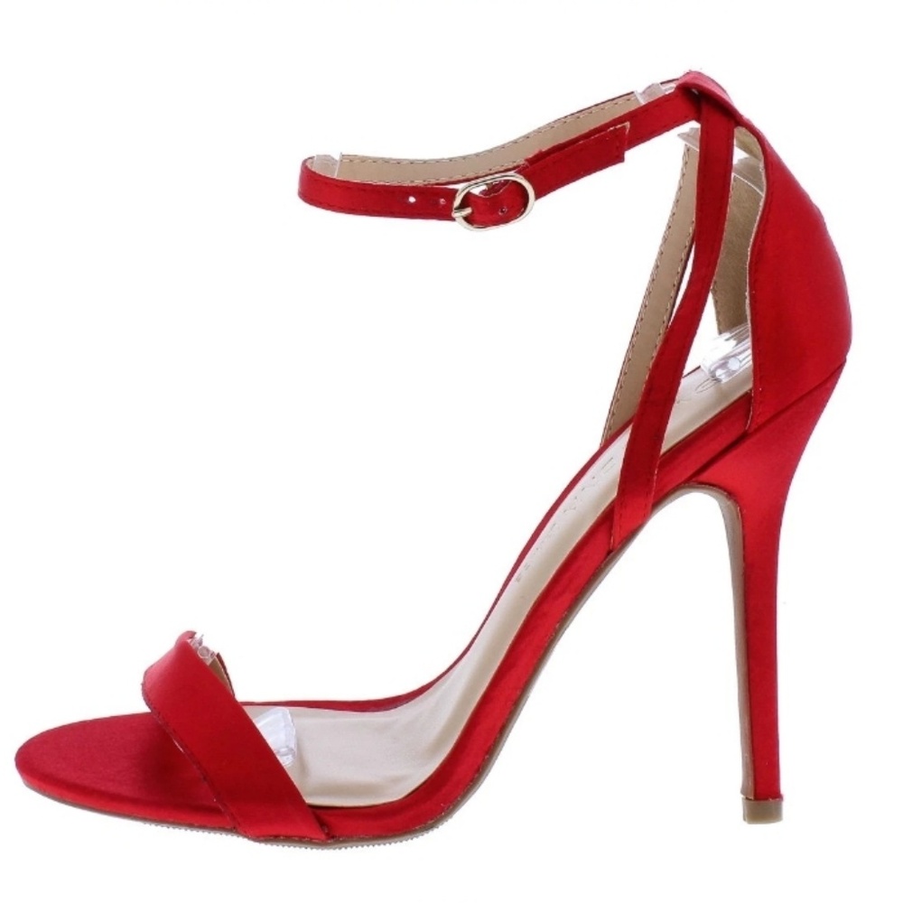 Satin Red Heels - Picture 8 of 8